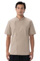 Short Sleeve Zipper Chef Coat with Ventilation BCSZ009