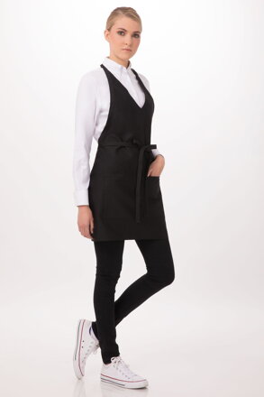 Chef Works V-Neck Tuxedo Apron (F23)
