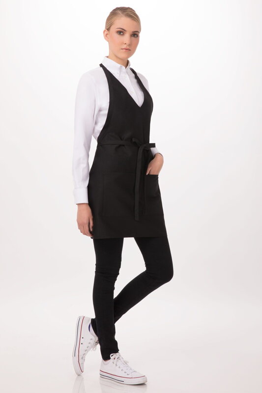 Chef Works V-Neck Tuxedo Apron (F23)